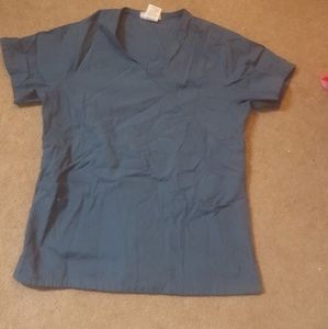 Blue-Green Scrub Top